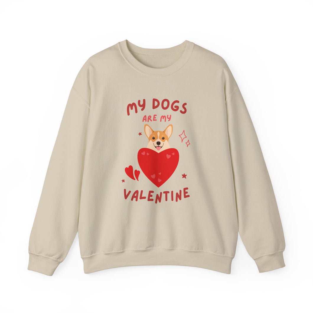“My Dogs Are My Valentine” Unisex Heavy Blend™ Crewneck Sweatshirt